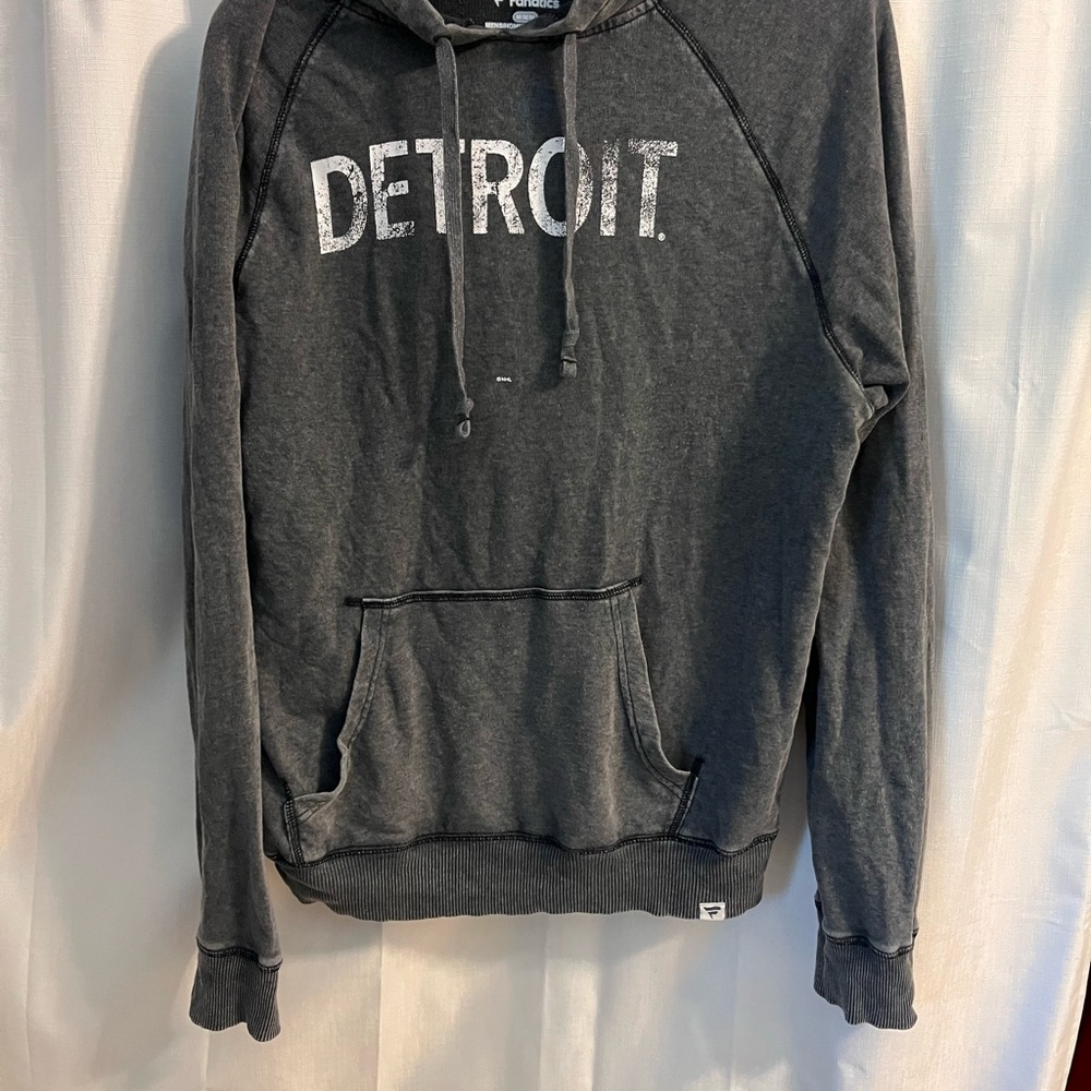 Fanatics NHL Red Wings Detroit Graphic Hooded Sweatshirt - Charcoal Medium